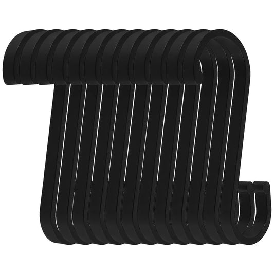 12-Piece S-Hook Set | Durable Stainless Steel 304 | S-Shaped Hooks for Pots, Plants & Cabinets