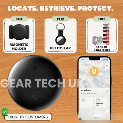 GPS Motorcycle Tracker - No Subscription, Works with Android & iOS