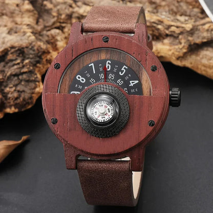 Wooden Watches with Leather Strap