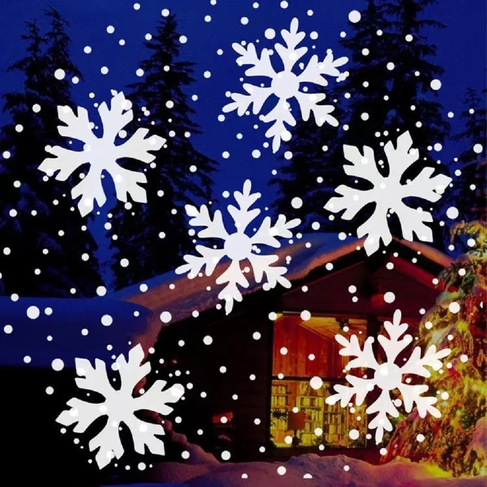 LED Snowflake Projector with USB – Waterproof Outdoor Christmas Lights