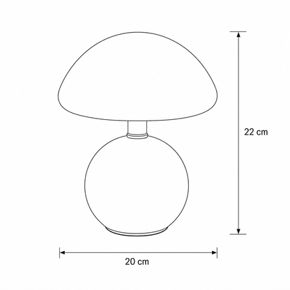Ceramic Base Mushroom-Shaped Table Lamp