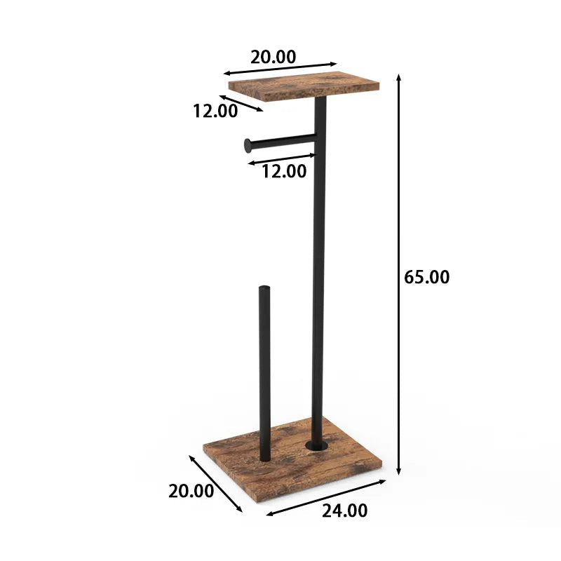 Convenient Toilet Paper Stand with Shelf for Essentials