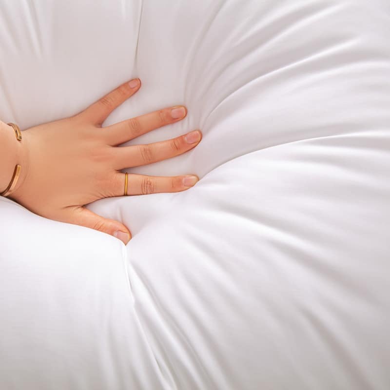 Bamboo Fiber Pillow 60 x 63 cm with 100% Natural Cover