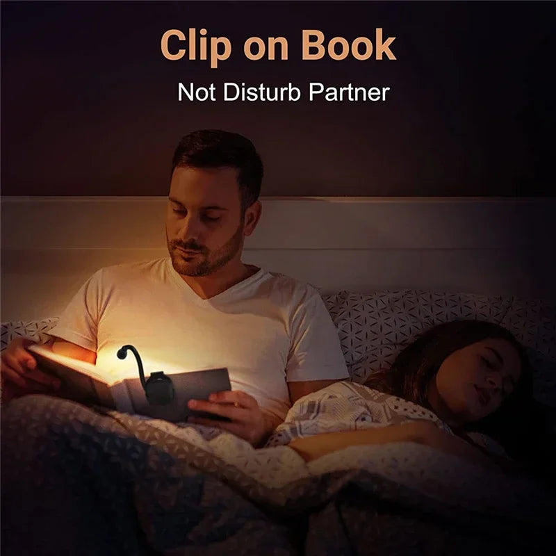 Rechargeable Mini LED Book Light | 360° Clip Design | Eye-Friendly