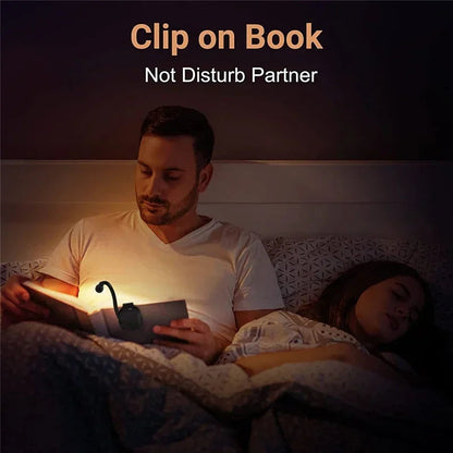 Rechargeable Mini LED Book Light | 360° Clip Design | Eye-Friendly