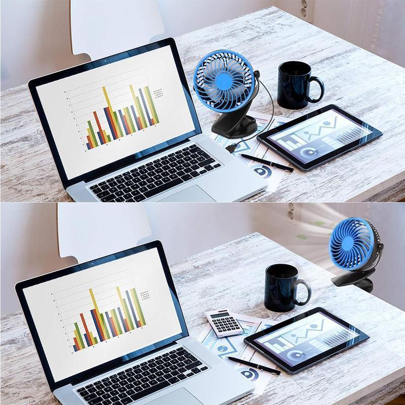 Rechargeable Lithium-Ion Fan - Portable 360° Design