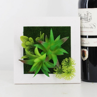 Modern Hanging Frame with 3D Art Plant for Wall Decoration