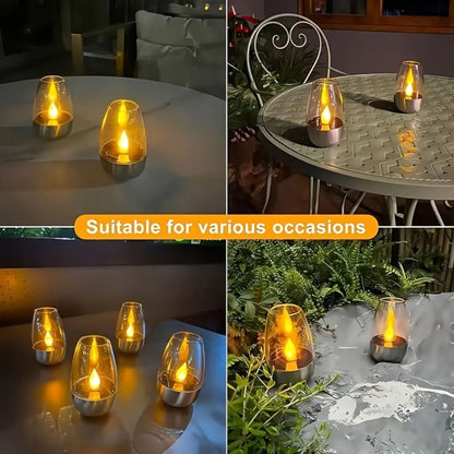 Rechargeable Flickering Lantern for Outdoor and Restaurant Lighting