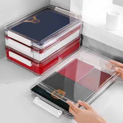 Stackable A4 Document Box – Transparent and Dust-Proof