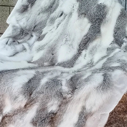 Natural Handmade Rabbit Fur | Soft and Authentic | 100x50 cm