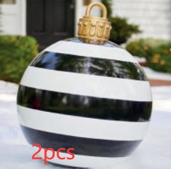60cm Inflatable Outdoor Christmas Ball – Weatherproof PVC Decoration