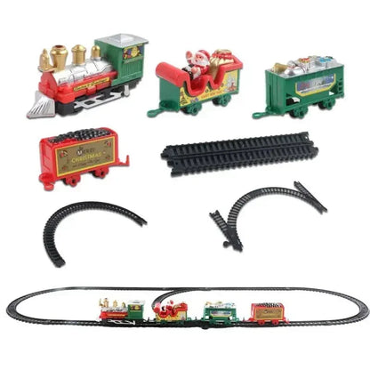 Christmas Train Set with Tracks & Locomotive | Kids Train for Tree Decoration | Creative Gift for Children Ages 3 and Up