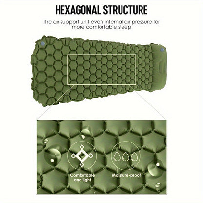 Inflatable Sleeping Mat – Lightweight & Compact with Honeycomb Design & Water-Resistant