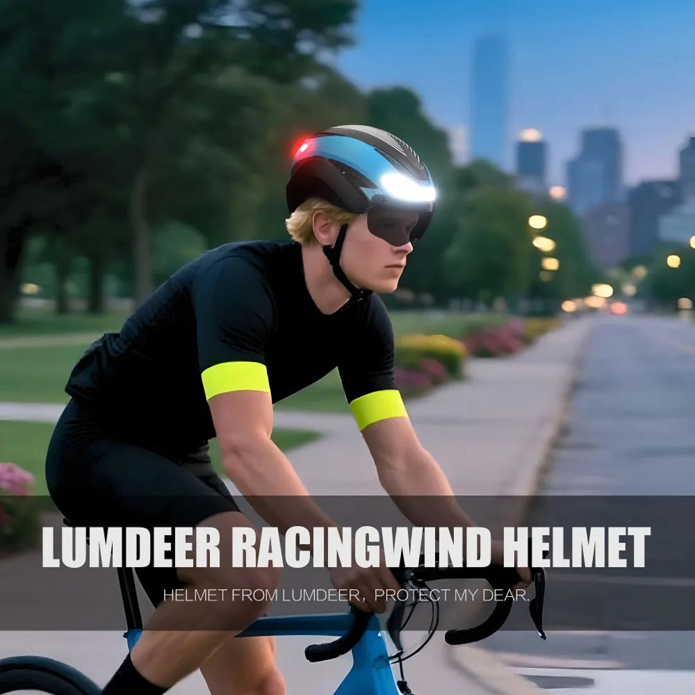 Smart LED Bicycle Helmet with Turn Signals and Triple Layer Safety