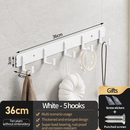 Wall and Door Coat Hooks – Aluminum Hangers for Entryway and Closet, Space-Saving and Durable