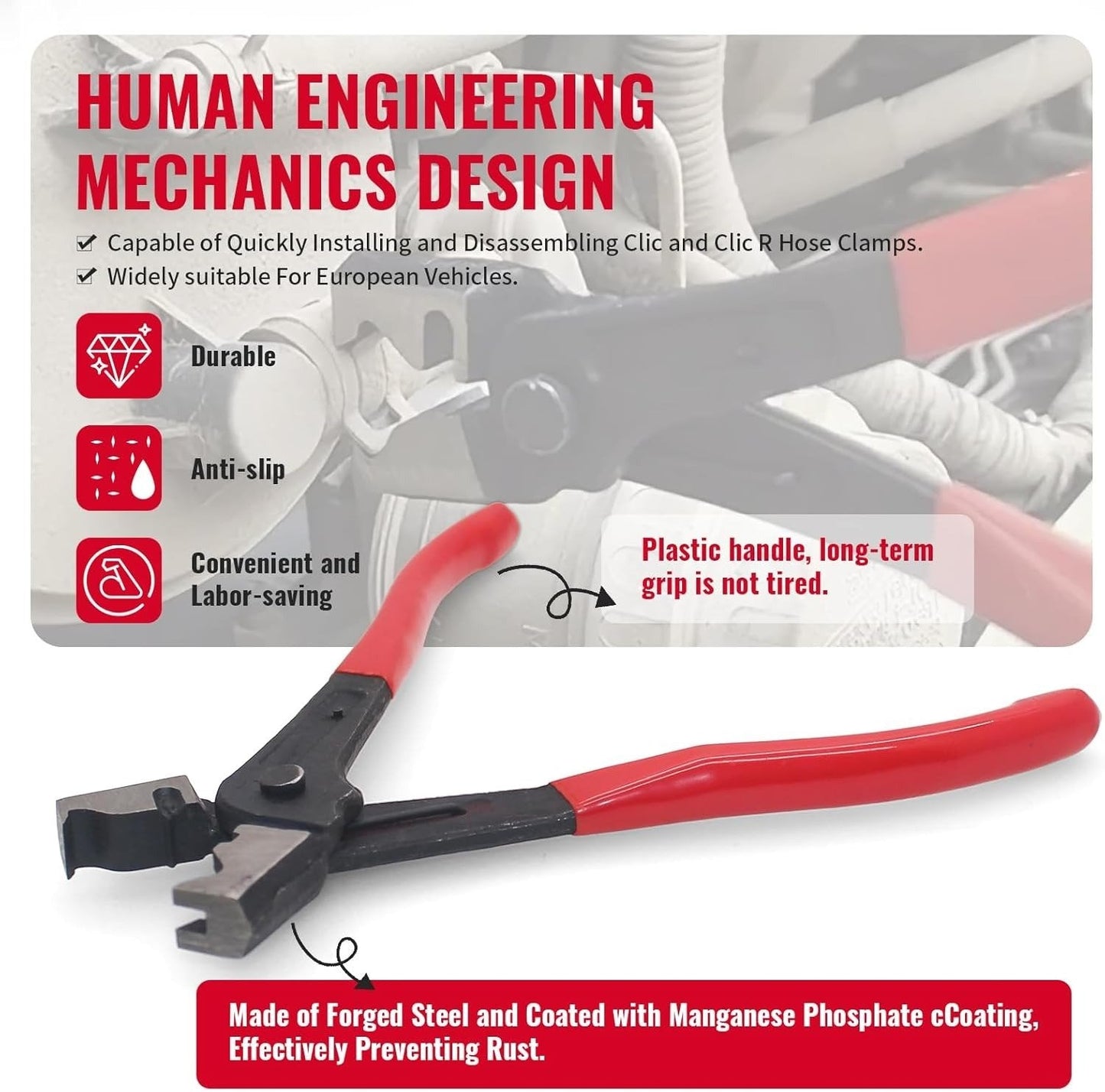 4-Piece Hose Clamp Tool Kit | Essential Automotive Repair Set