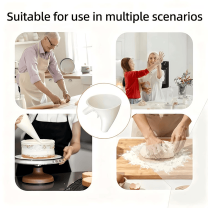 Flour Funnel for Kitchen Mixers | Spill-Free Ingredient Pouring