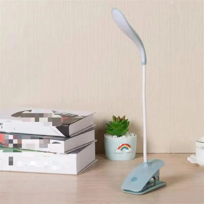 Rechargeable LED Desk Lamp with Touch Dimming and Clip Holder