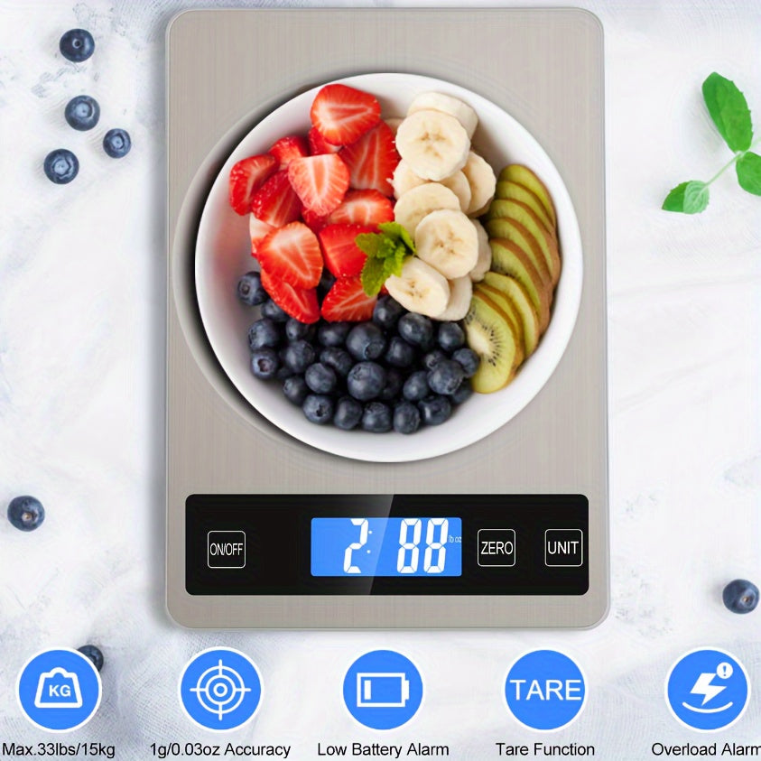 USB Rechargeable Food Weighing Scale – 15kg Precision Kitchen Measure