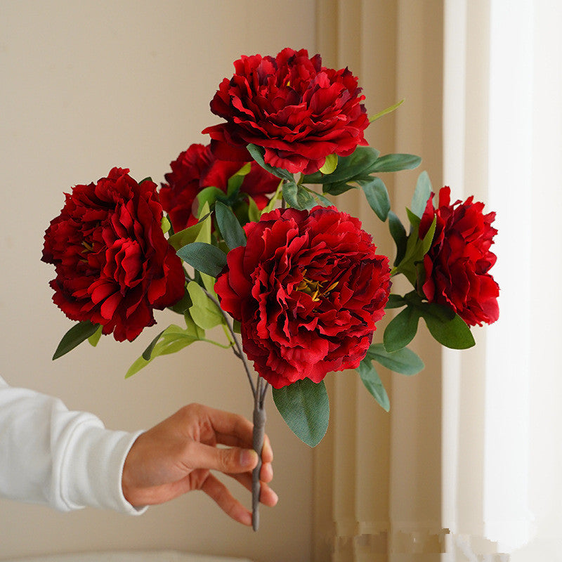 Set of 5 Large Faux Peony Blooms