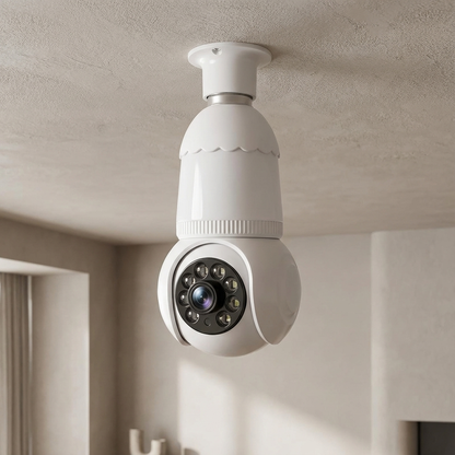 LED Bulb Security Camera with Color Vision Features