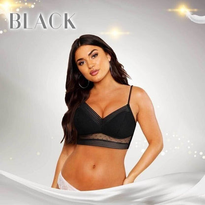 Wireless Lace Bra with Low Back Lift Design
