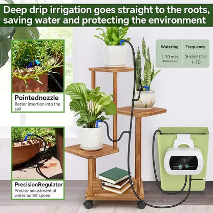 Automated Drip Irrigation System with USB – 300 Programmable Settings for Indoor Use