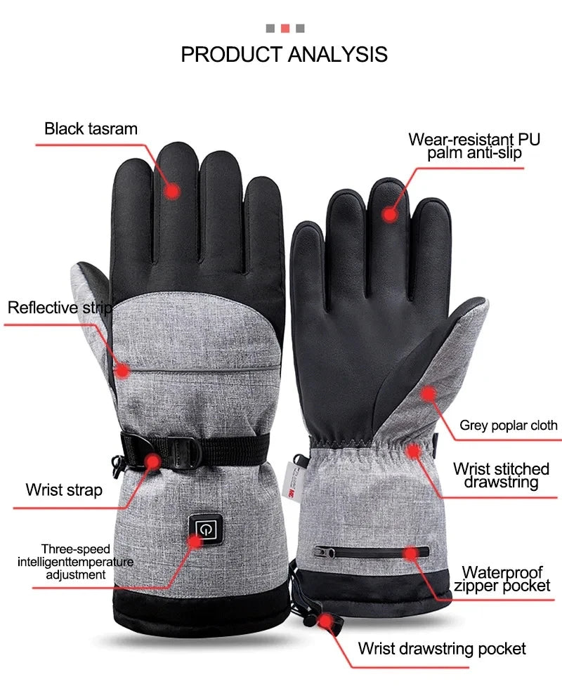 Heated Gloves for Winter – Waterproof and Windproof for Motorcycle and Outdoor