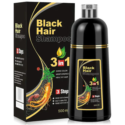 Ayurvedic Black Hair Dye Shampoo - No Side Effects