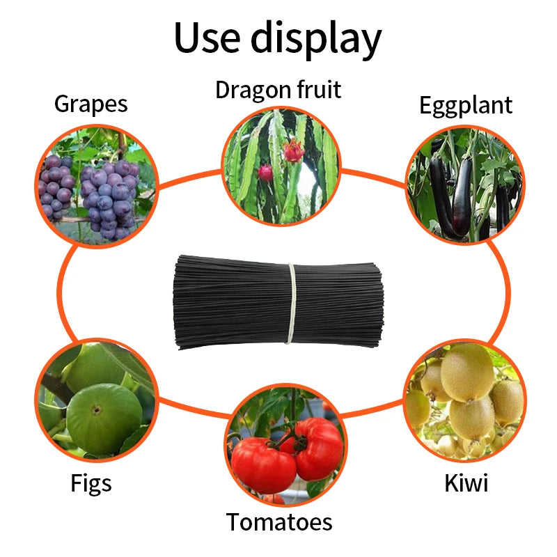 Reusable Plant Ties - 100 Pieces | Coated Wire | 8–20 cm