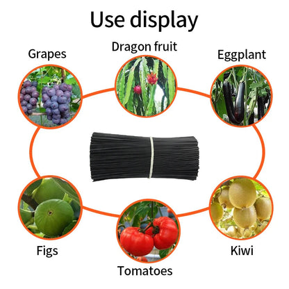 Reusable Plant Ties - 100 Pieces | Coated Wire | 8–20 cm