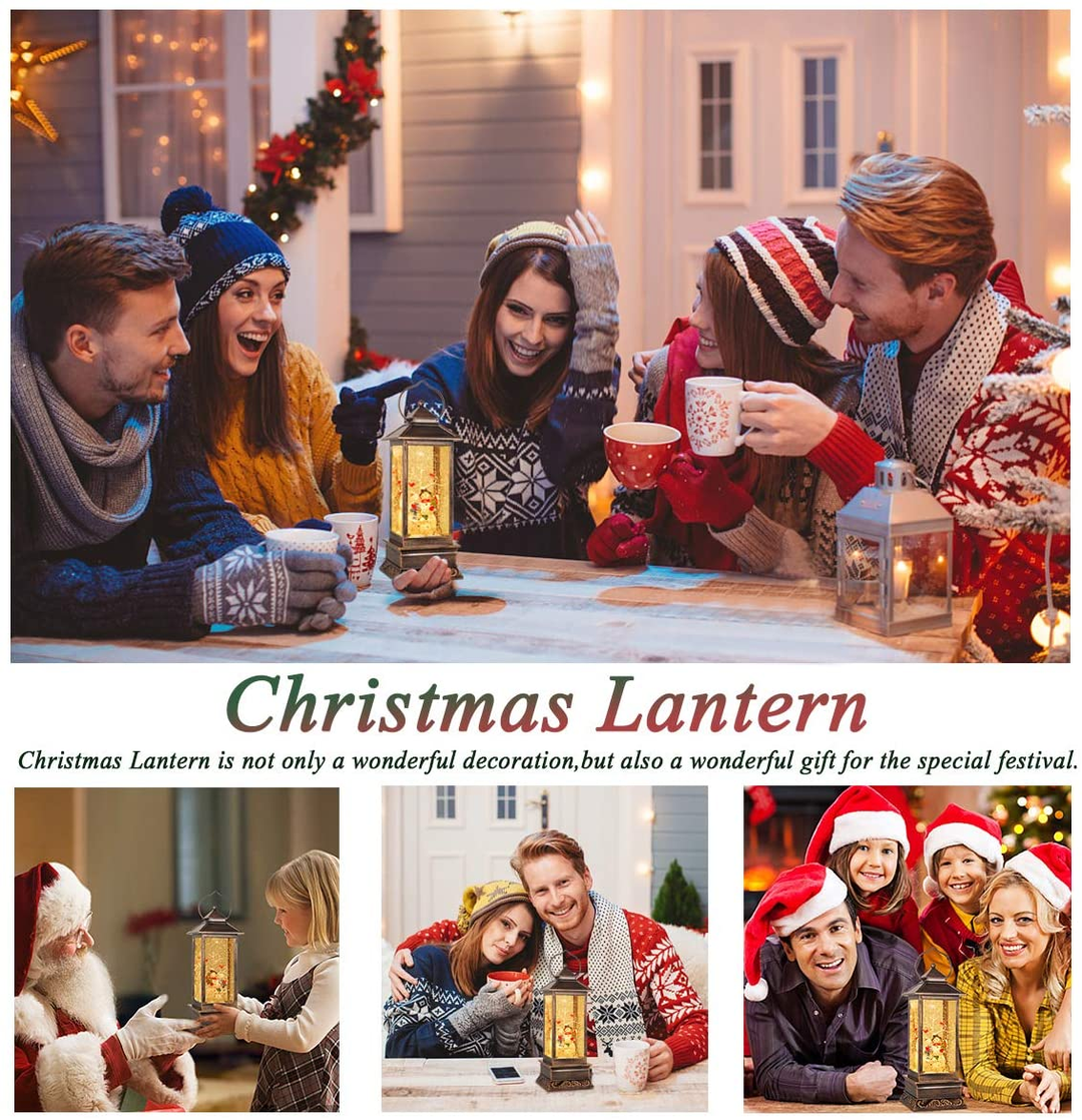 Buy One Get One Free | Rotating Christmas Lantern with LED Lights