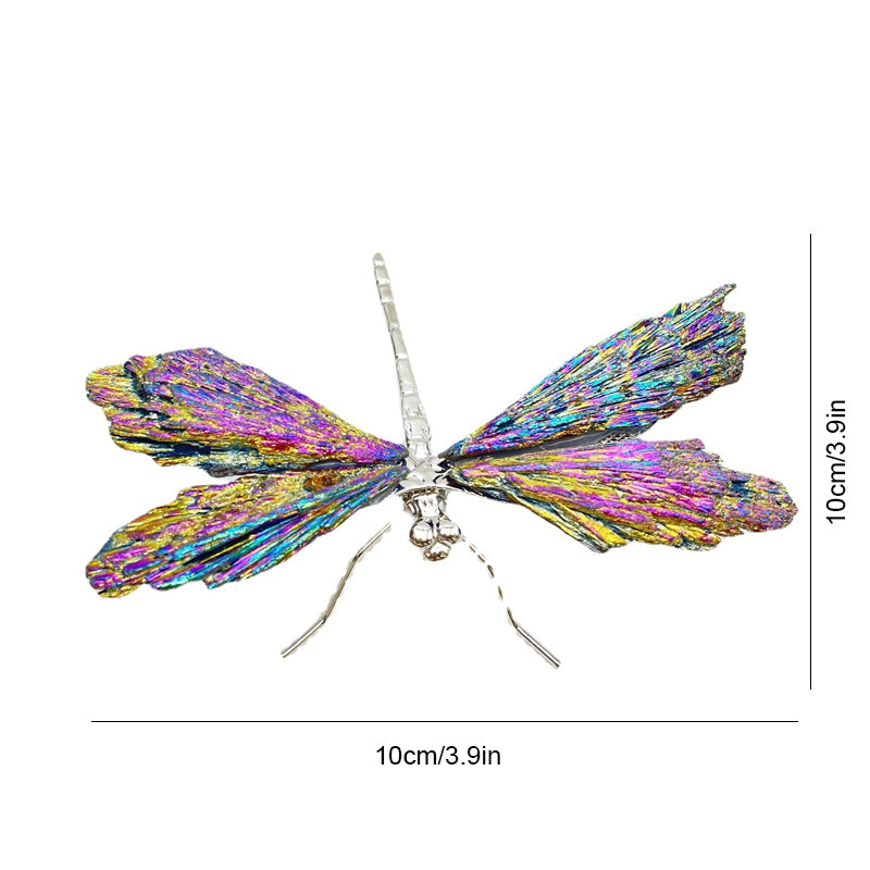 Dragonfly Pendant with Tourmaline and Kyanite Gemstones