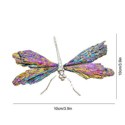 Dragonfly Pendant with Tourmaline and Kyanite Gemstones