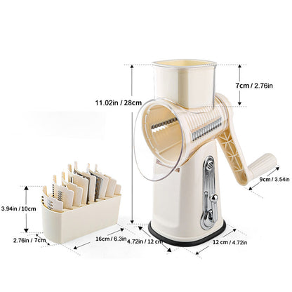 Versatile 5-in-1 Food Prep Slicer & Rotary Grater