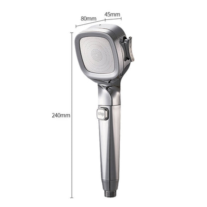 Versatile Handheld Shower Head with 4 Spray Modes & Pause Feature