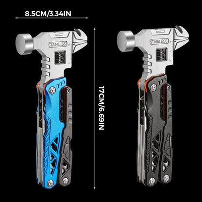 Folding Body Ball Hammer in Stainless Steel - Multifunction Tool