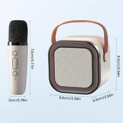 Portable Karaoke System with Dual Wireless Microphones
