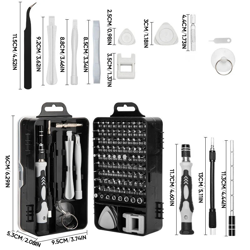 Ultimate 115-in-1 Precision Screwdriver Kit for Electronics