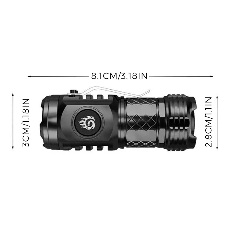 Compact LED Flashlight with 5 Modes | USB-C Rechargeable | Waterproof & Durable