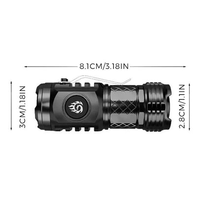 Compact LED Flashlight with 5 Modes | USB-C Rechargeable | Waterproof & Durable