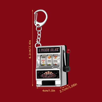 Slot Machine Keychain – Fun Novelty Accessory