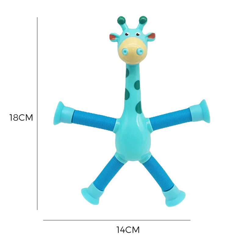 Stretchy Giraffe Toy with Suction Cup - Flexible Animal Plaything
