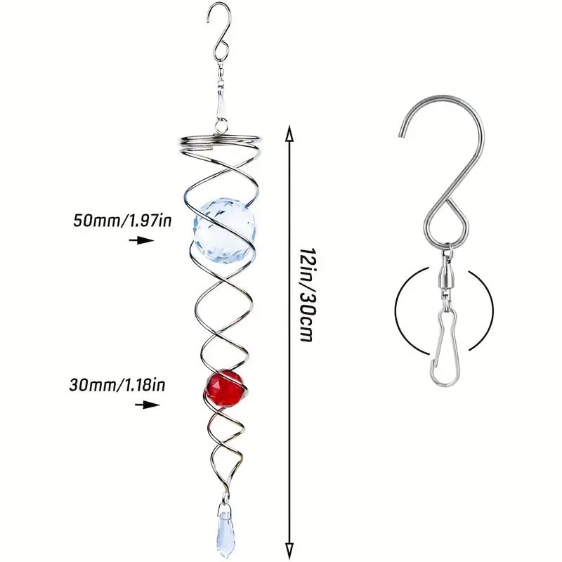 Buy One Get One Free | Metal Crystal Spiral Wind Chime [Last Day Discount]