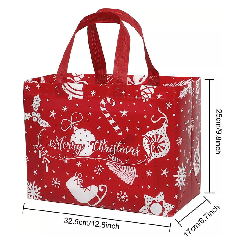 Colorful Holiday Gift Bags with Sturdy Handles - Assorted Designs