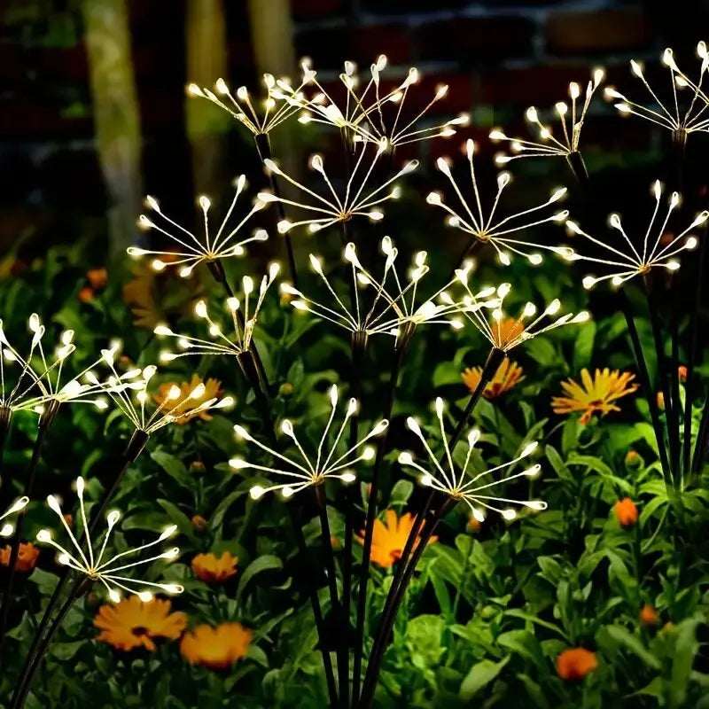 Solar LED Garden Light with Firework Pattern | Waterproof | 8-12 Hours Illumination