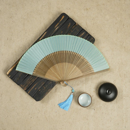 Bamboo Silk Handcrafted Fan