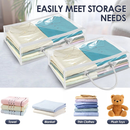 Transparent Storage Bag Set | Waterproof PVC | Dustproof | 6-Piece Organizer | 40 x 30 x 10 cm