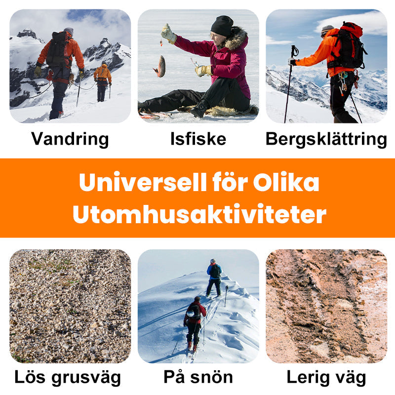 Non-Slip Traction Aids for Walking on Ice, Snow, and Mud
