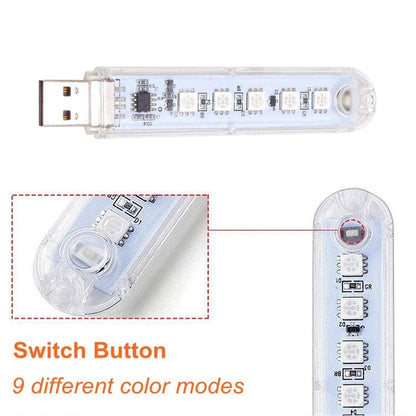 Compact USB LED Reading Light | Night Lamp for Laptop, Power Bank & PC | 5V, 3–24 LEDs
